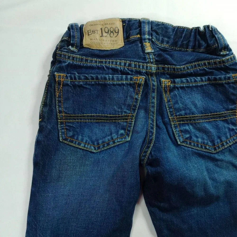 The Children's Place Skinny Jeans Adjstble Waist Denim Pants Cotton Dark Boys 5